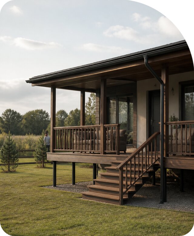 Веранда на сваях под ключ в Ельце по цене от 46206 р. | РадиДОМА-Елц