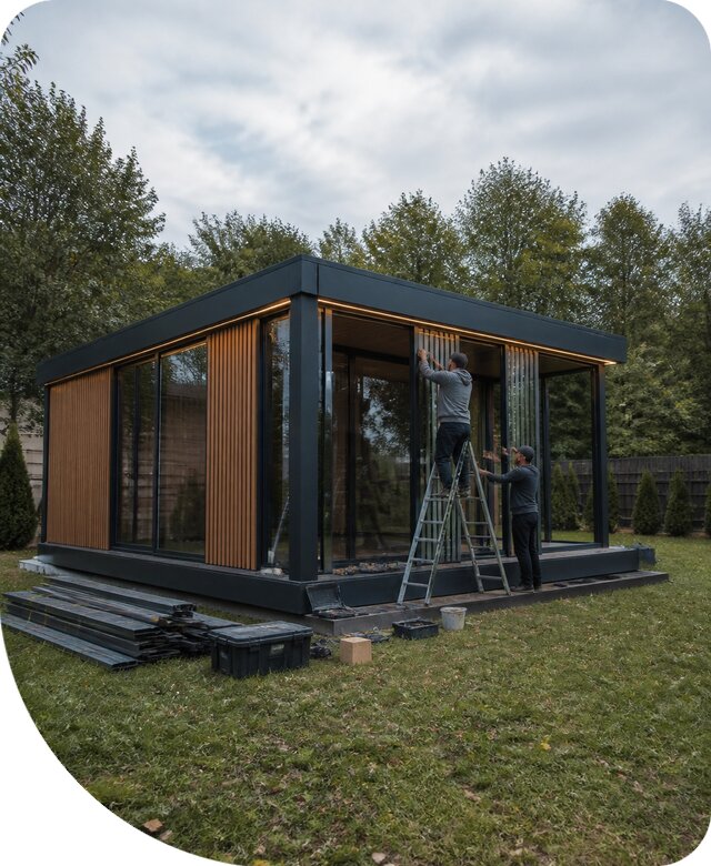 Строительство беседки хайтек в Ельце под ключ с монтажом